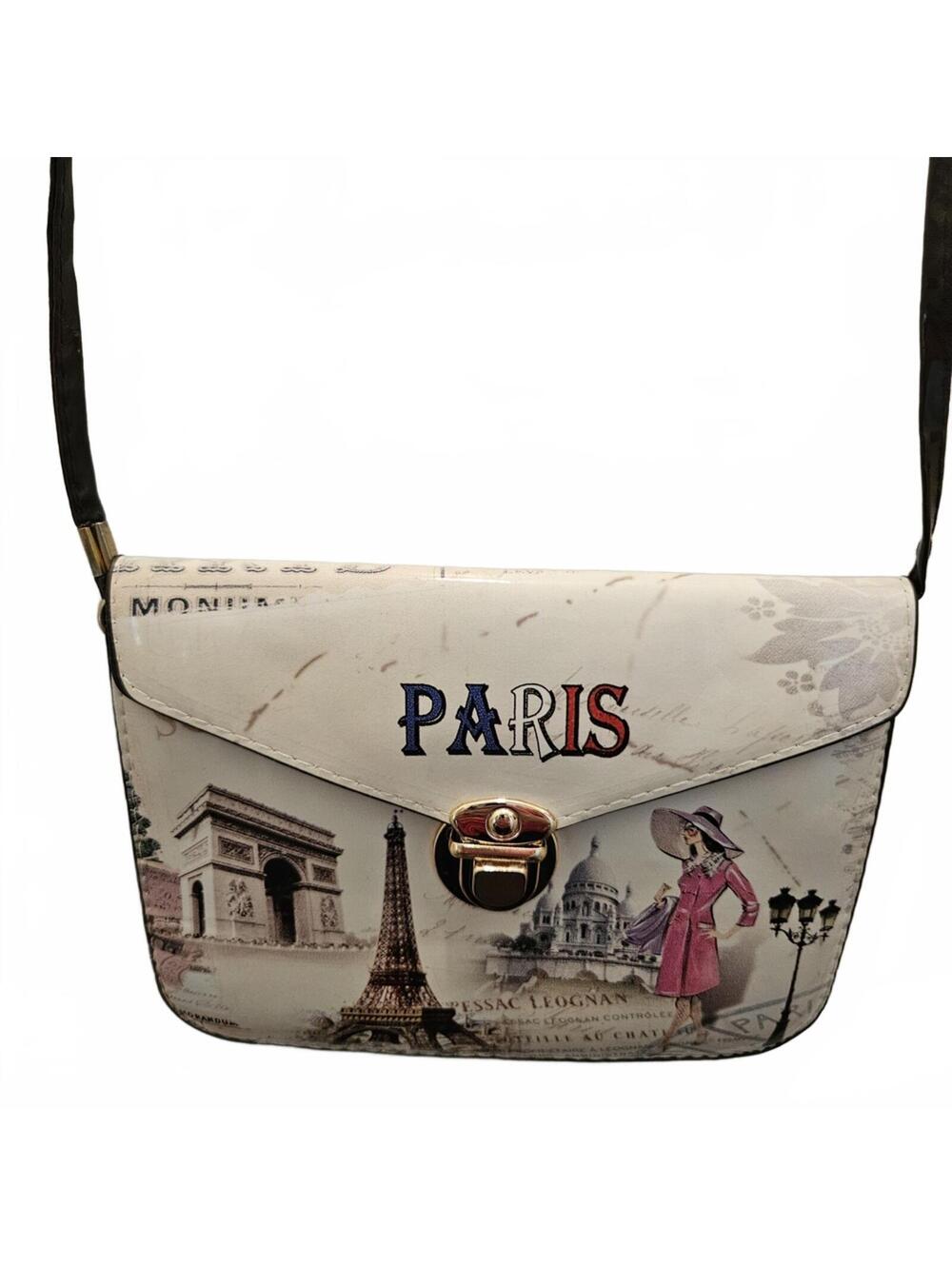 Paris Themed Crossbody Bag